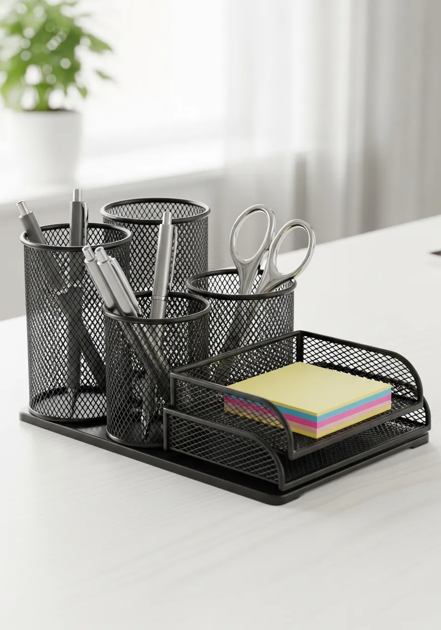 Deli Mesh Kalemlik Organizatör Siyah