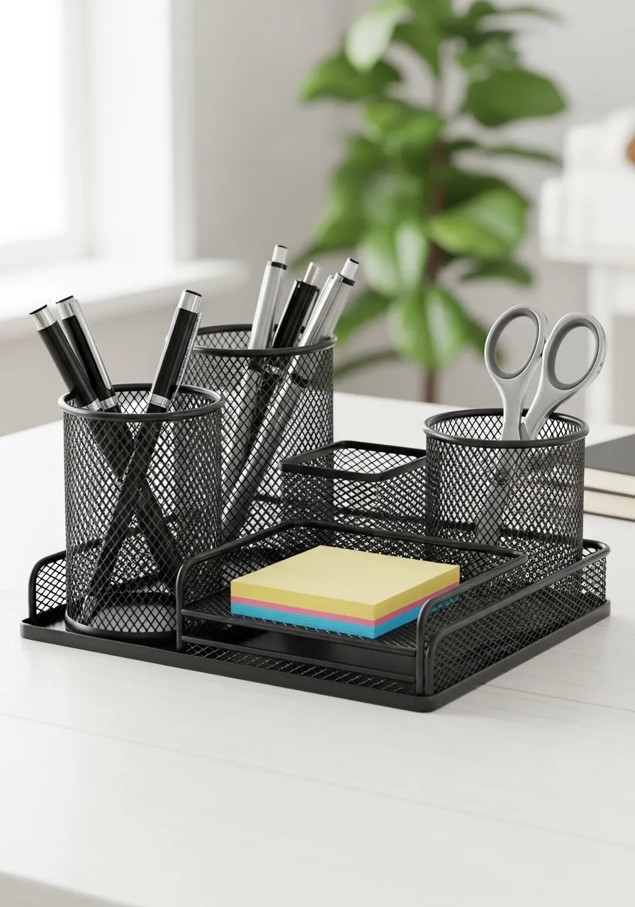 Deli Mesh Kalemlik Organizatör Siyah