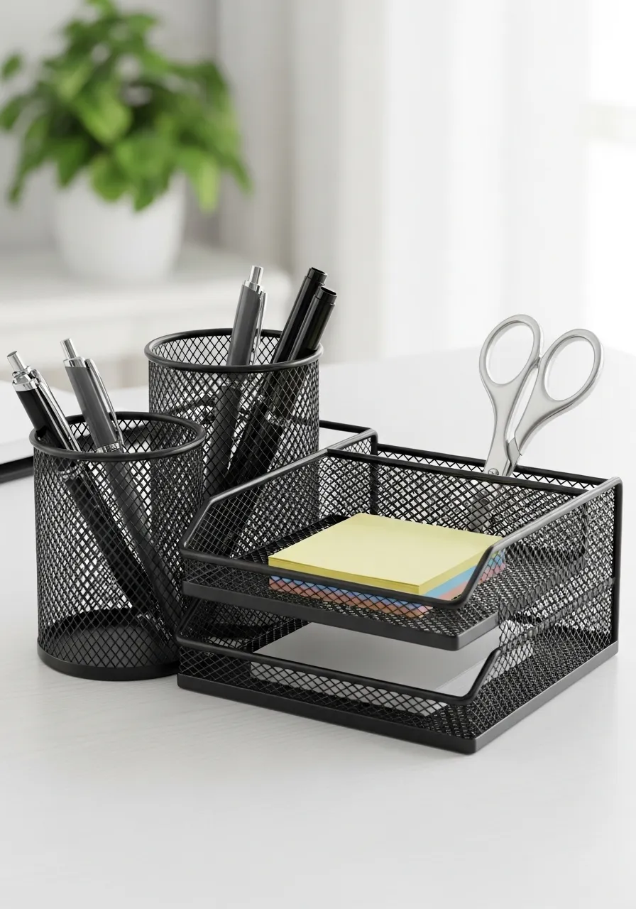 Deli Mesh Kalemlik Organizatör Siyah